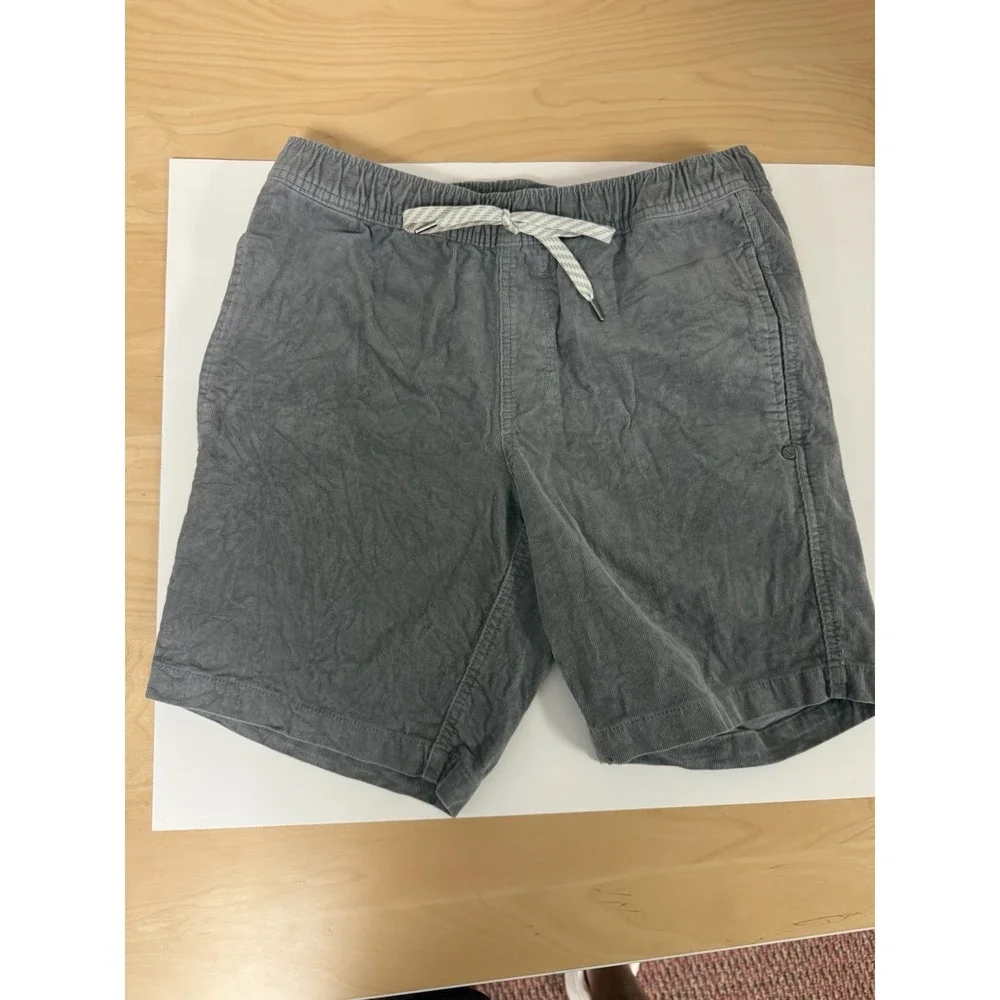 Vuori men's S Optimist Corduroy Shorts Charcoal Gray 8